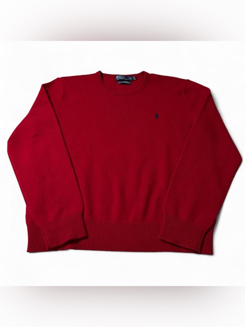 Men’s Polo Ralph Lauren Lambs Wool Sweater Red Size XL